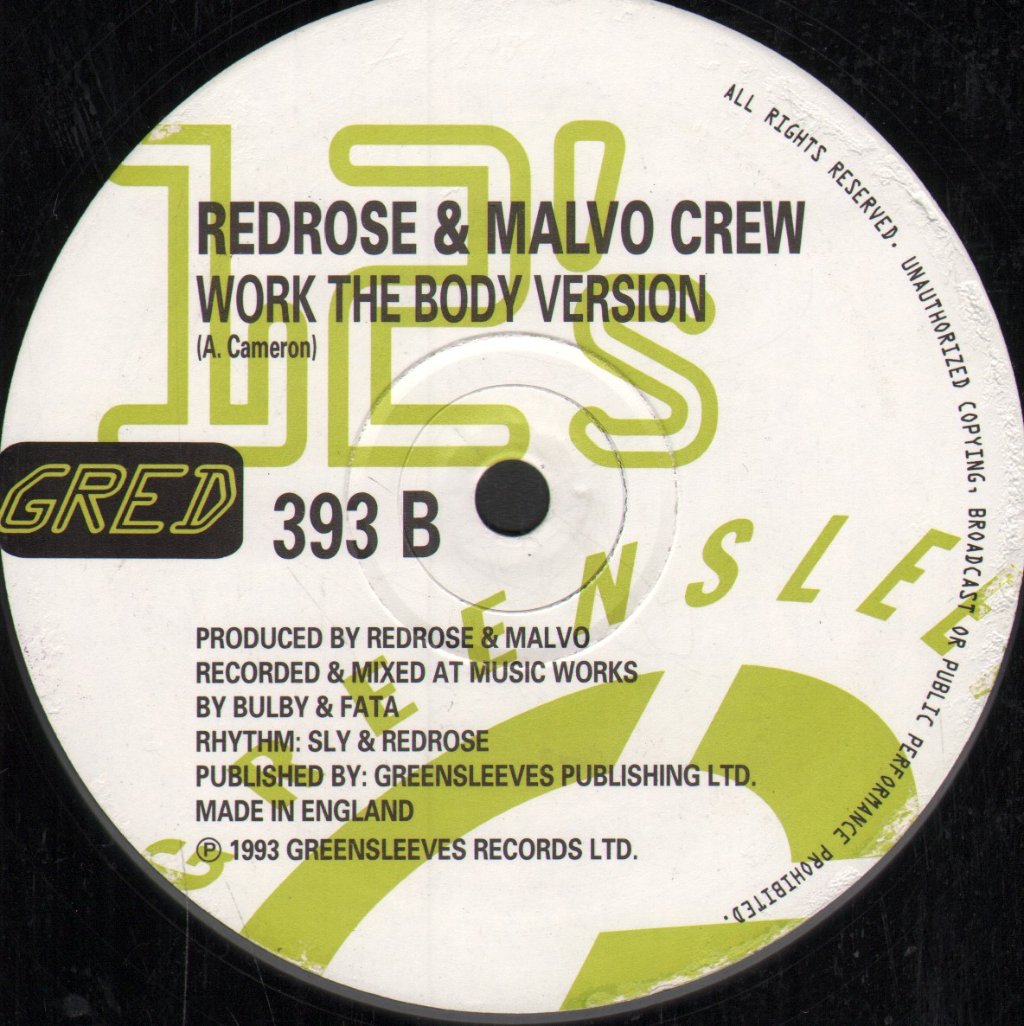Jigsy King/Spragga Benz - Work The Body Good/Everything Matey Do - 12 Inch