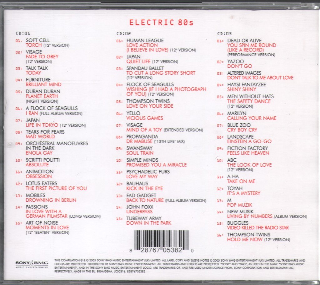 Various Artists - Electric 80s - Cd Set