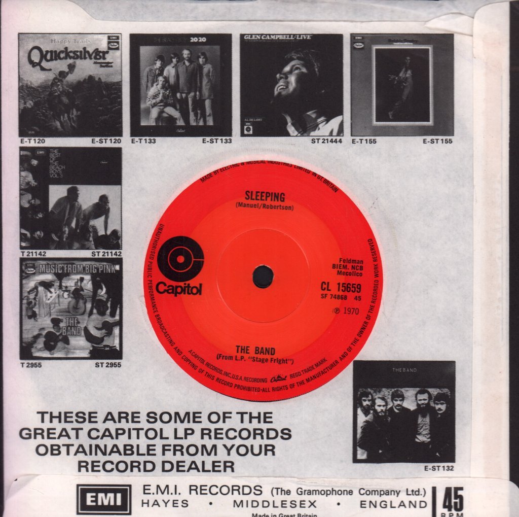 Band - Time To Kill - 7 Inch