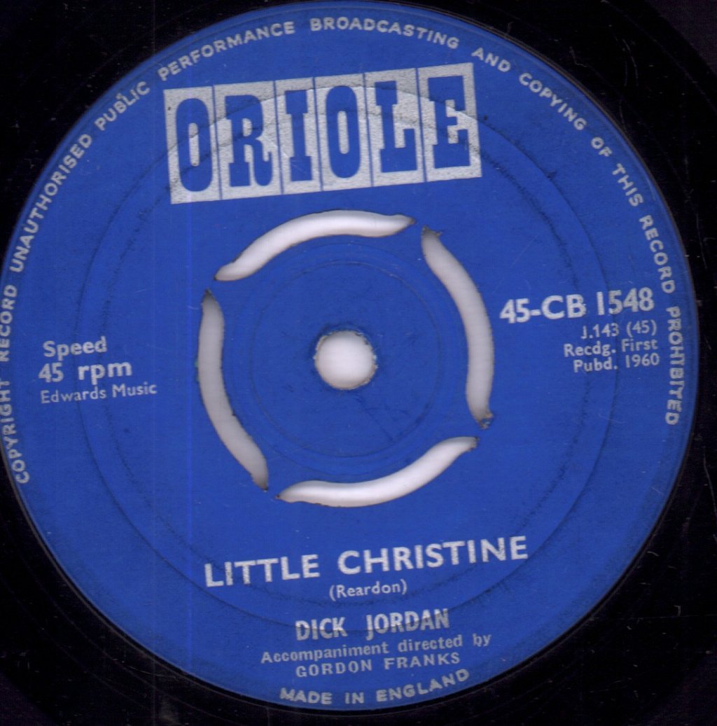 Dick Jordan - Little Christine - 7 Inch