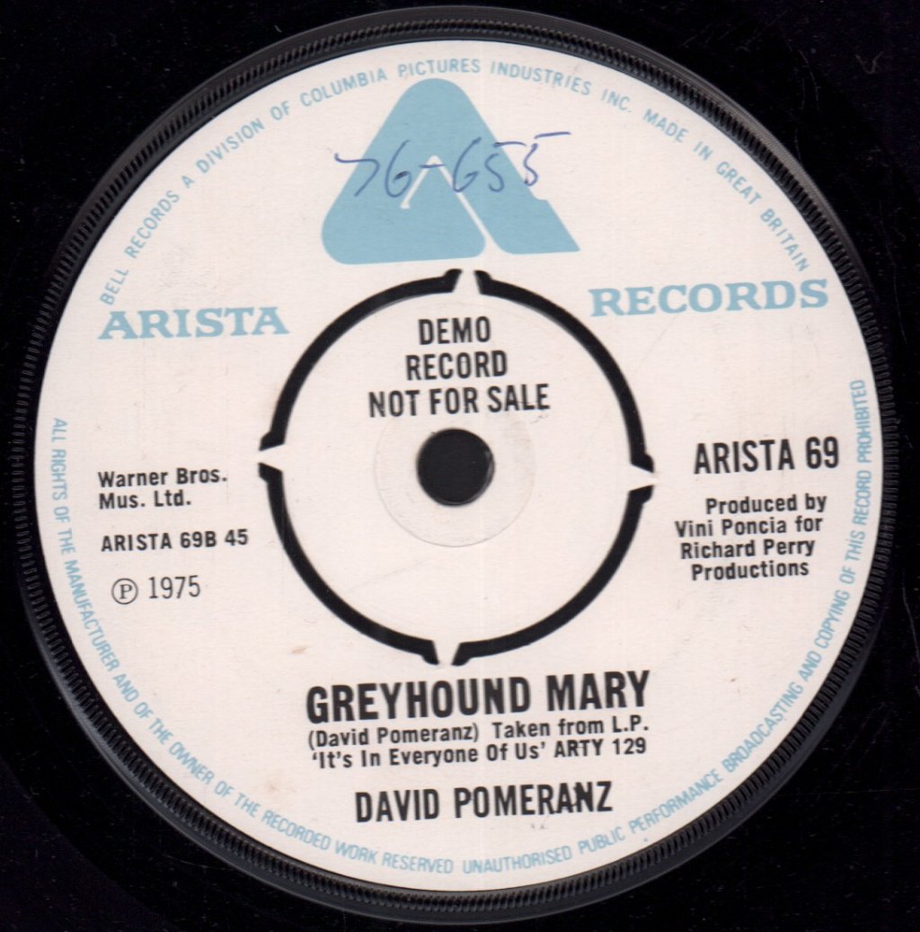 David Pomeranz - It's In Everyone Of Us - 7 Inch