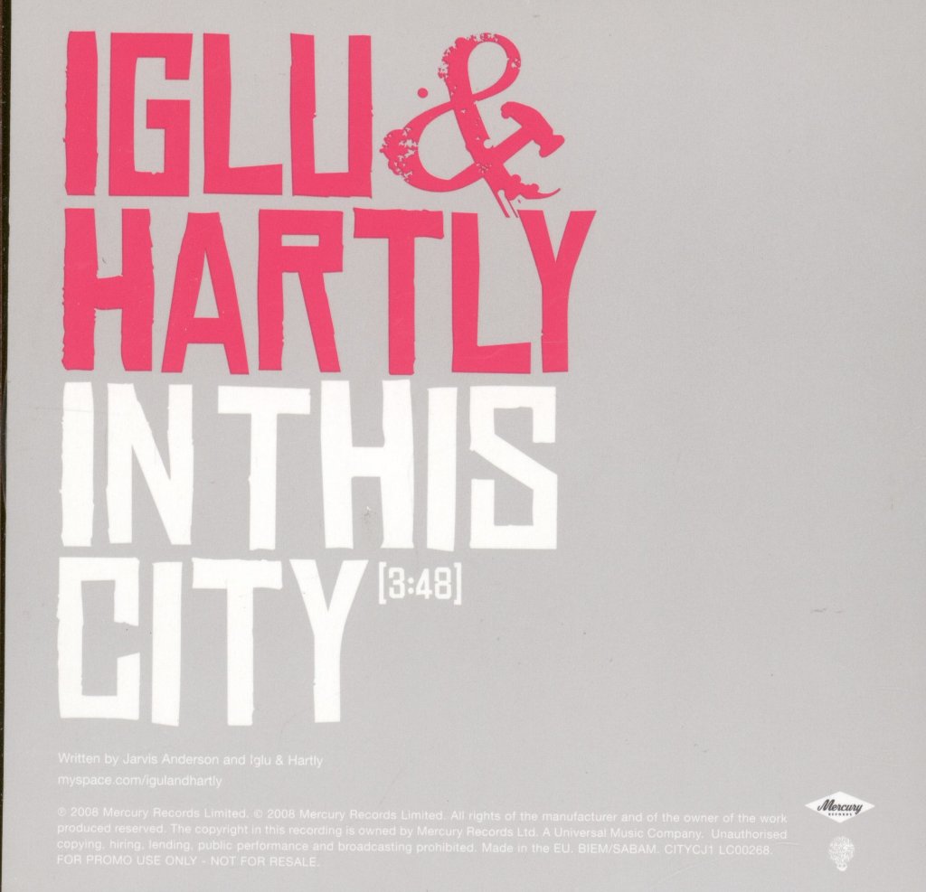 Iglu & Hartly - In This City - Cd