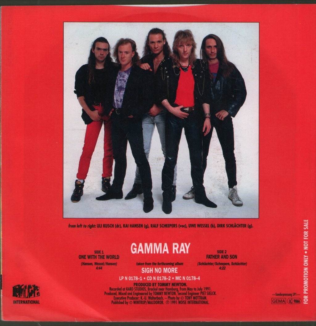 Gamma Ray - One With The World - 7 Inch