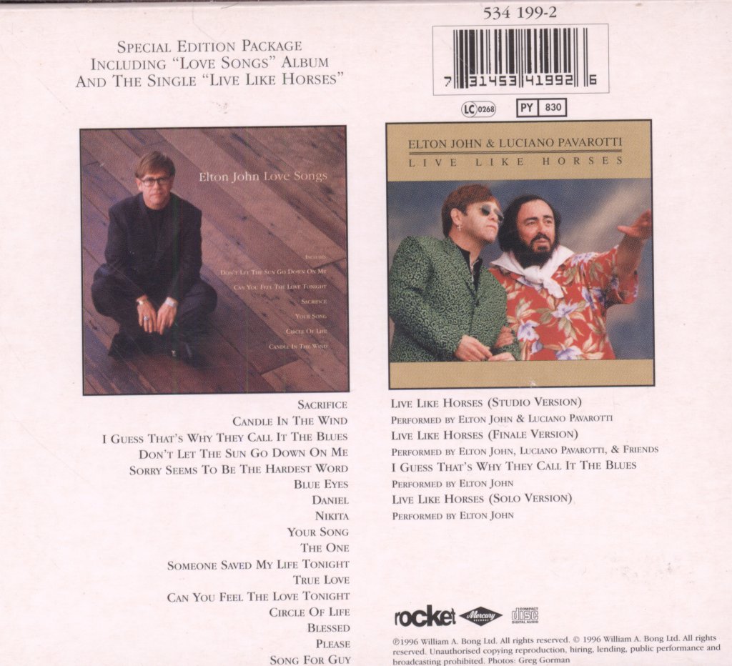 Elton John - Love Songs - Cd Set