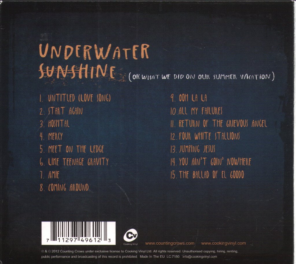 Counting Crows - Underwater Sunshine (Or What We Did On Our Summer Vacation) - Cd