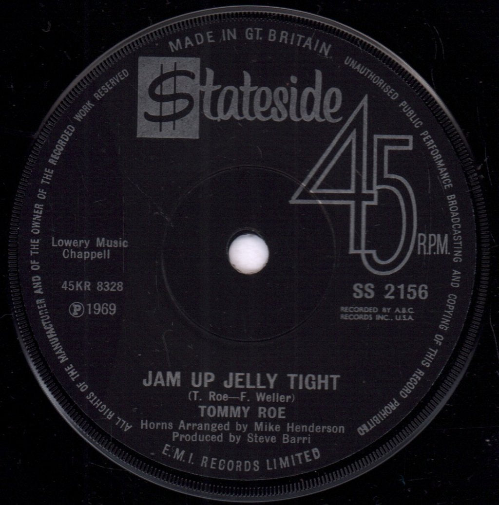 Tommy Roe - Jam Up Jelly Tight - 7 Inch