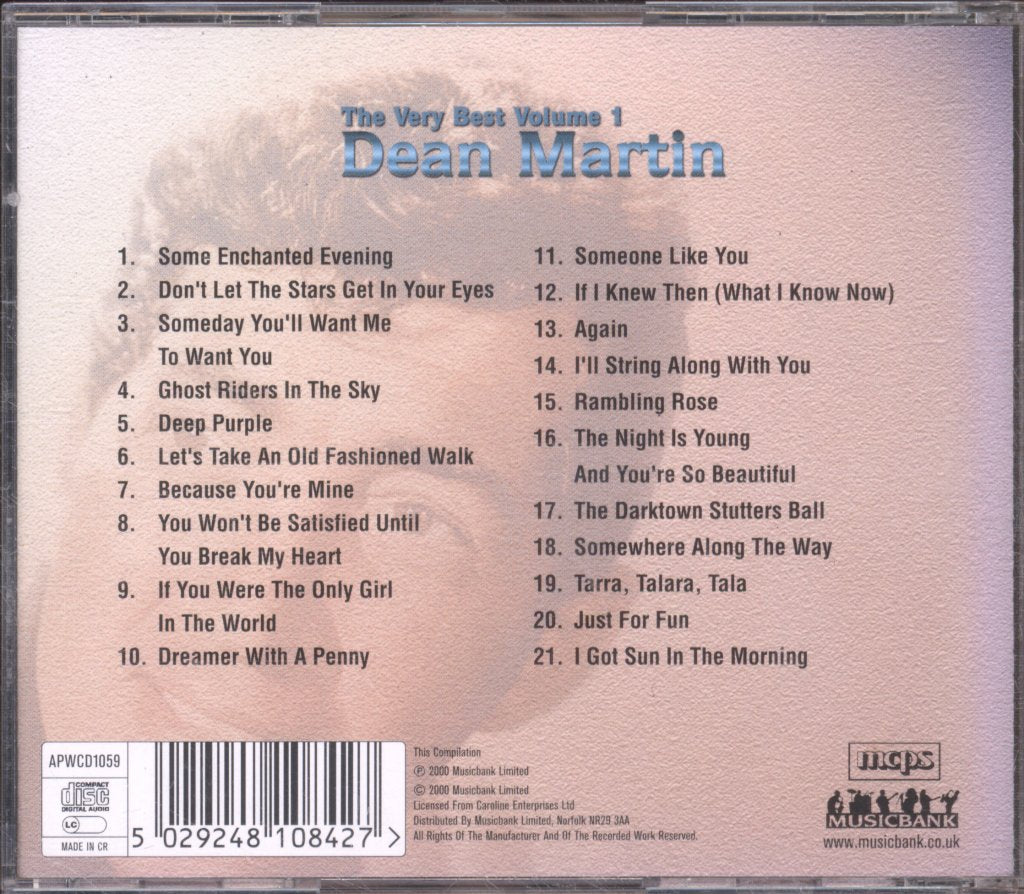 Dean Martin - Very Best Volume 1 - Cd