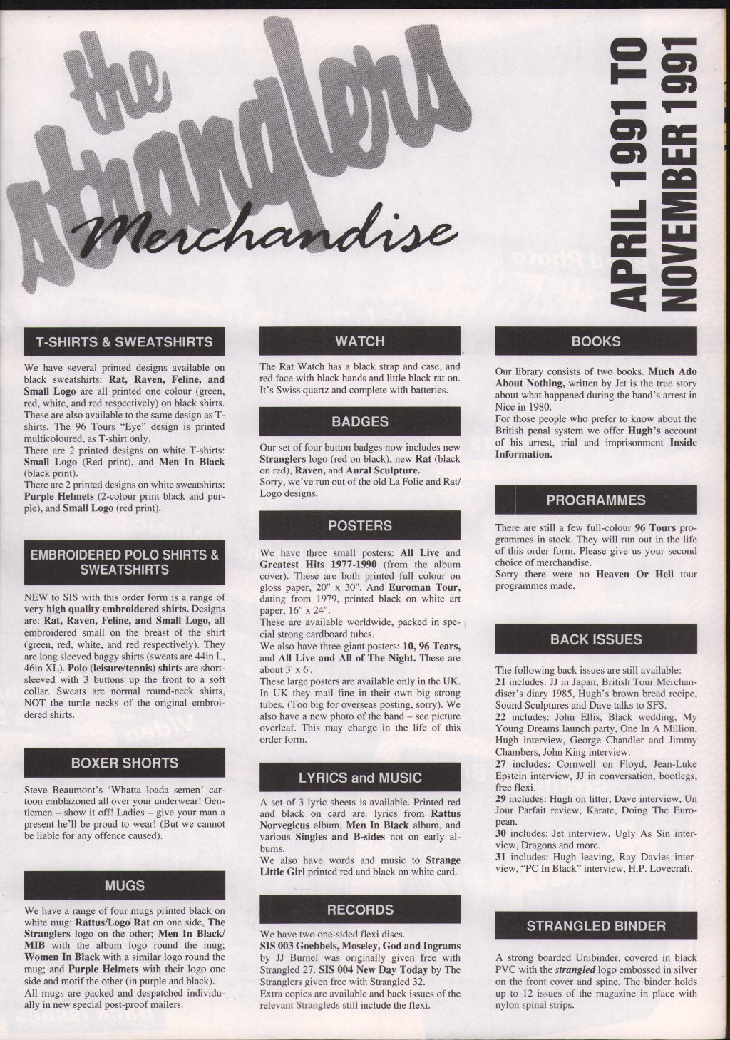 Stranglers - Strangled Volume 3 Number 33 - Fanzine