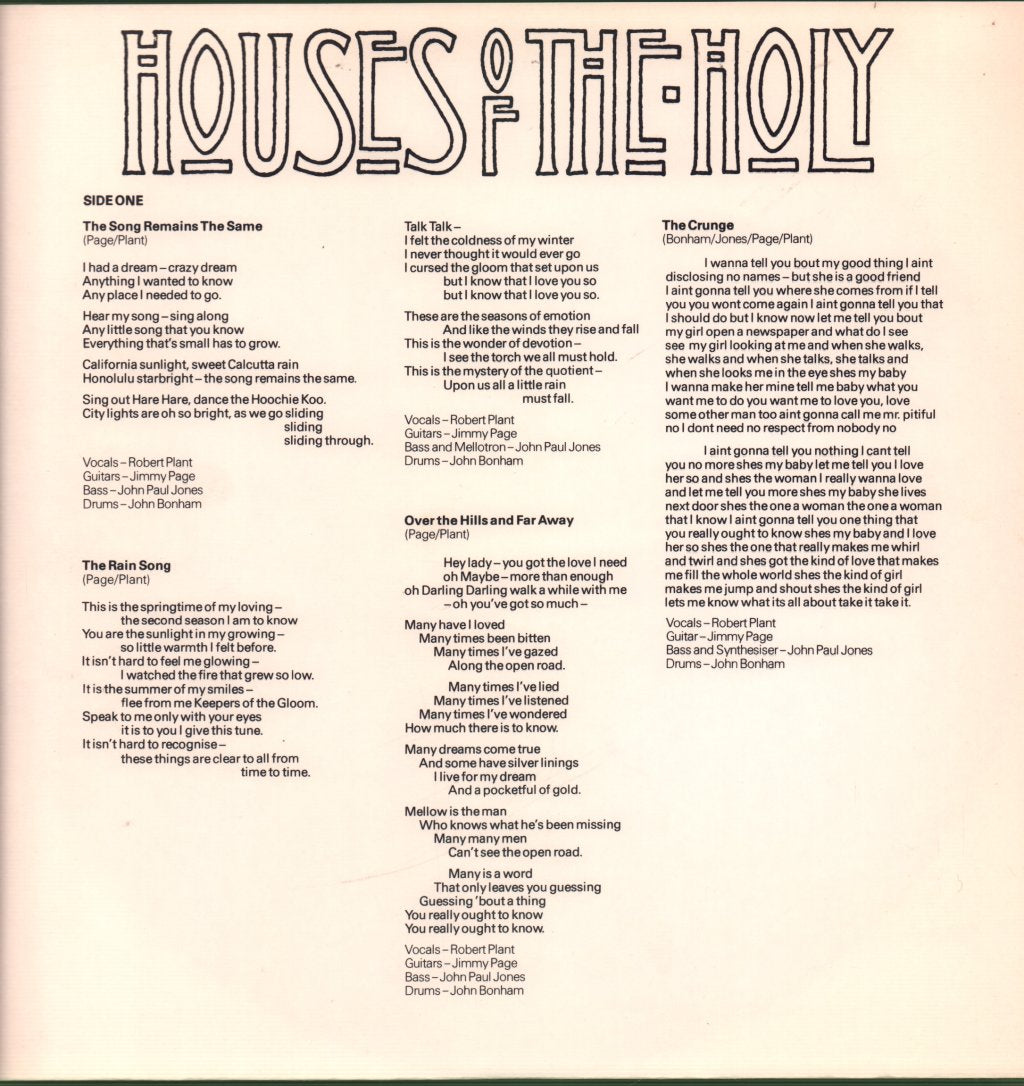 Led Zeppelin - Houses Of The Holy - Lp
