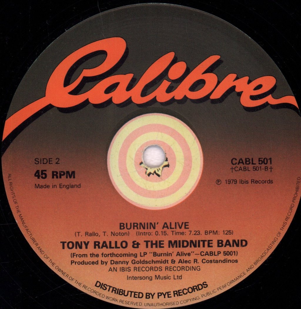 Tony Rallo And The Midnite Band - Holdin' On - 12 Inch