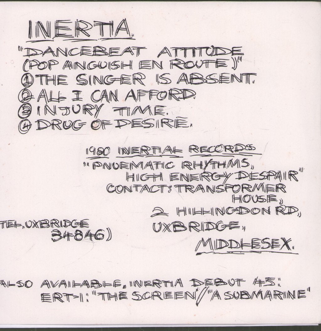 Inertia - Dancebeat Attitude (Pop Anguish En Route) - 7 Inch
