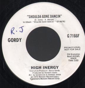 High Inergy - Shoulda Gone Dancin' - 7 Inch
