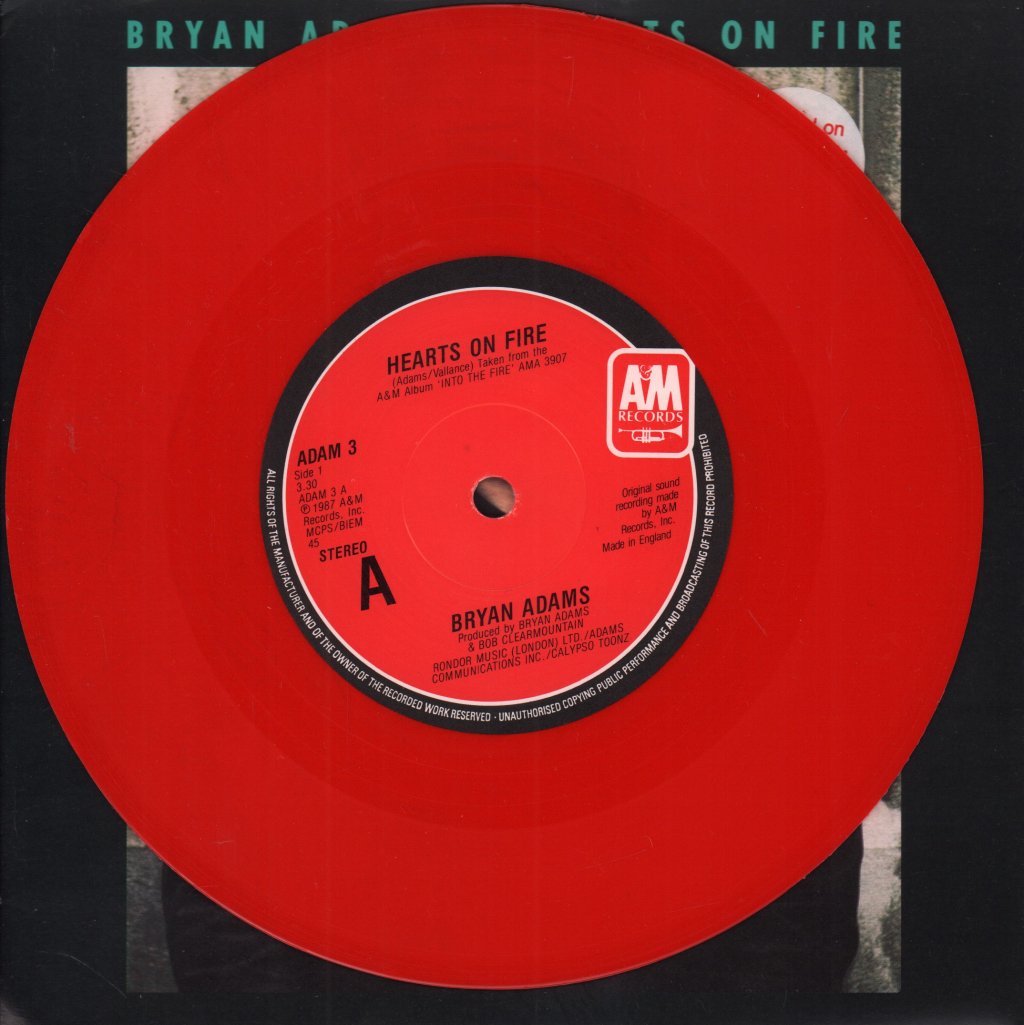 Bryan Adams - Hearts On Fire - 7 Inch