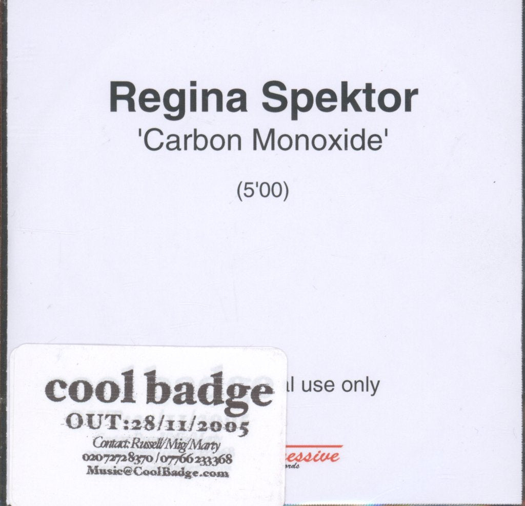 Regina Spektor - Carbon Monoxide - Cdr