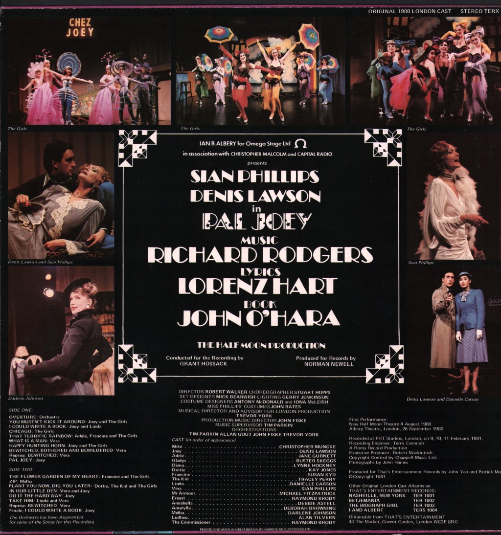 Pal Joey - Original 1980 London Cast - Lp