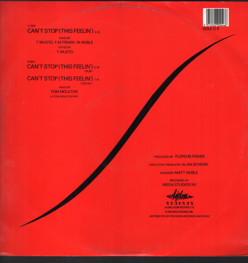 Toni Smith - Can't Stop (This Feelin') - 12 Inch