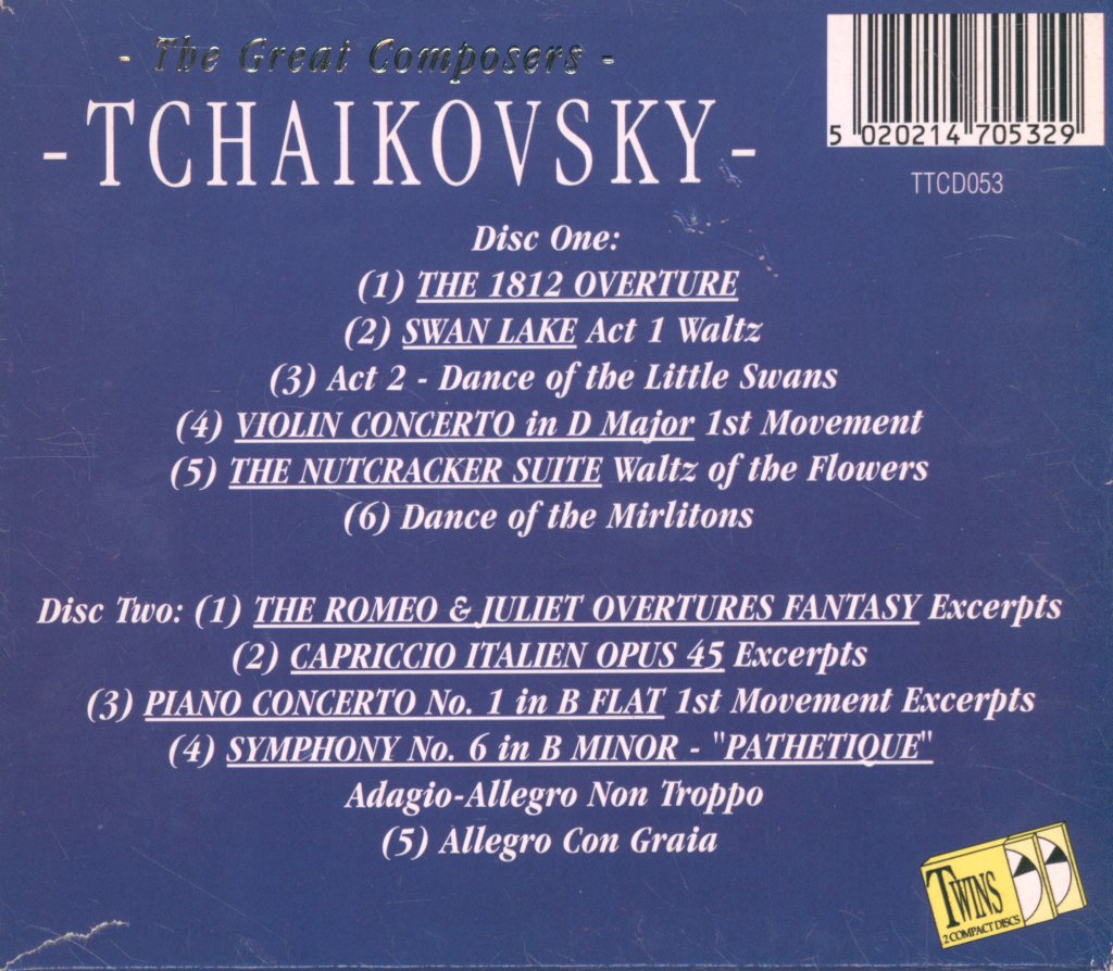 Various Artists - Great Composers - Tchaikovsky - Cd Set