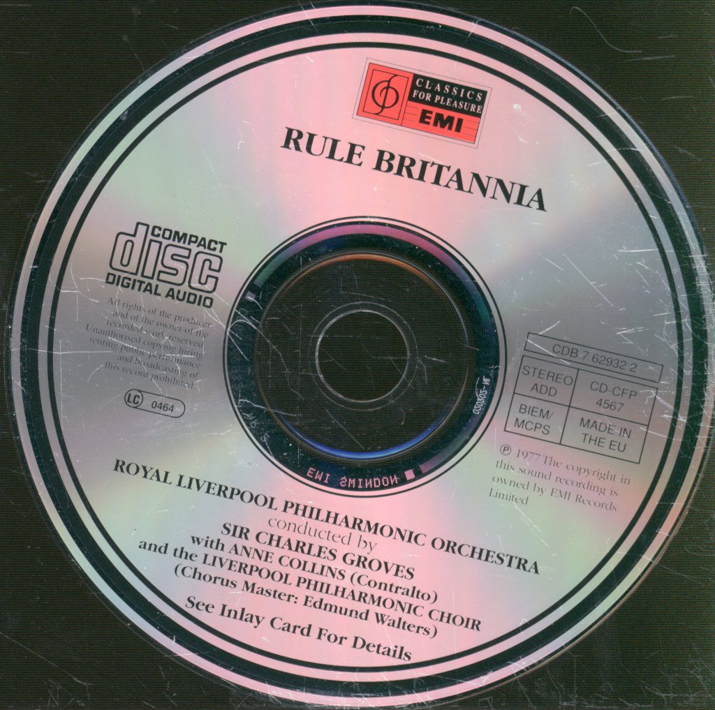 Royal Liverpool Philharmonic Orchestra, Royal Liverpool Philharmonic Choir, Sir Charles Groves - Rule Britannia - Cd