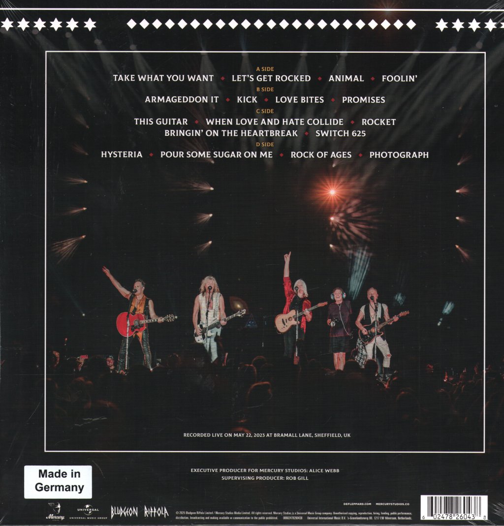 Def Leppard - Diamond Star Heroes Live From Sheffield - Double Lp