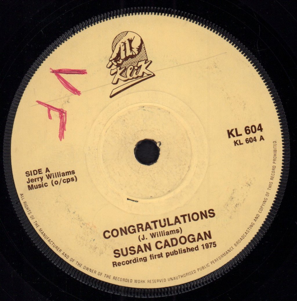 Susan Cadogan - Congratulations - 7 Inch