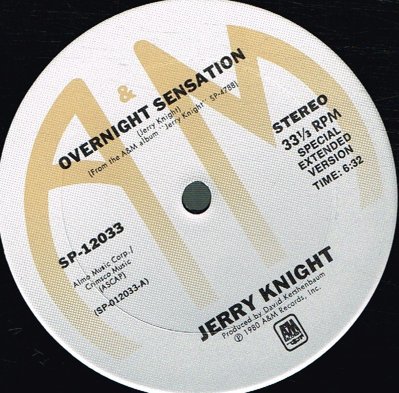 Jerry Knight - Overnight Sensation - 12 Inch