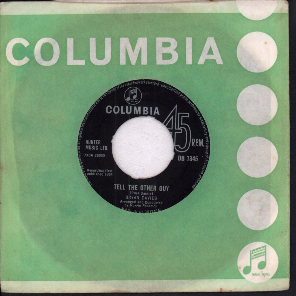 Bryan Davies - Tell The Other Guy - 7 Inch