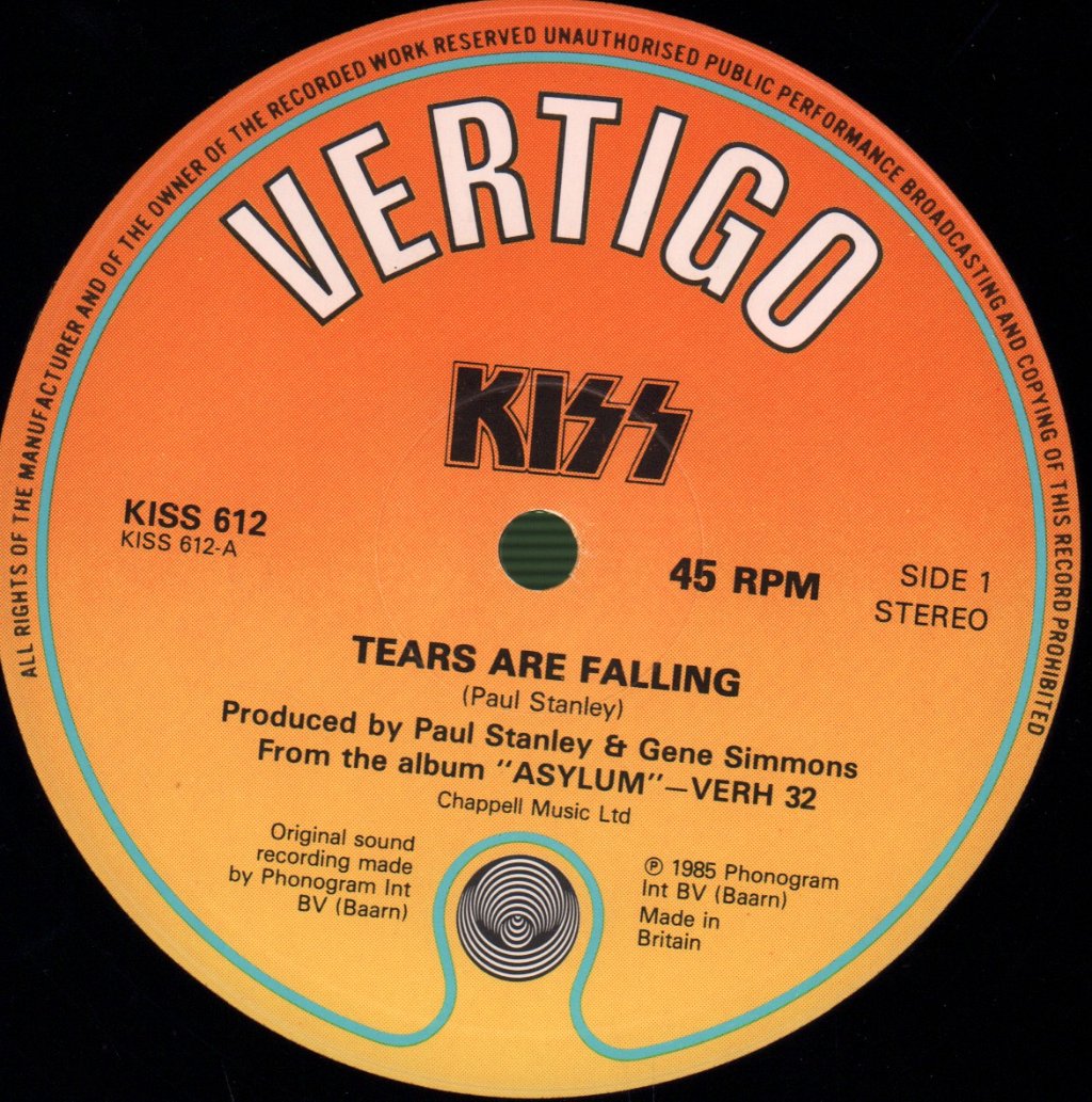 Kiss - Tears Are Falling - 12 Inch