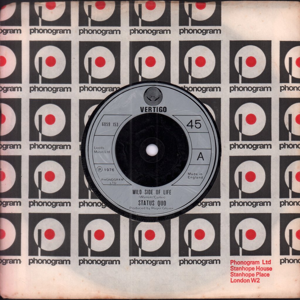 Status Quo - Wild Side Of Life - 7 Inch