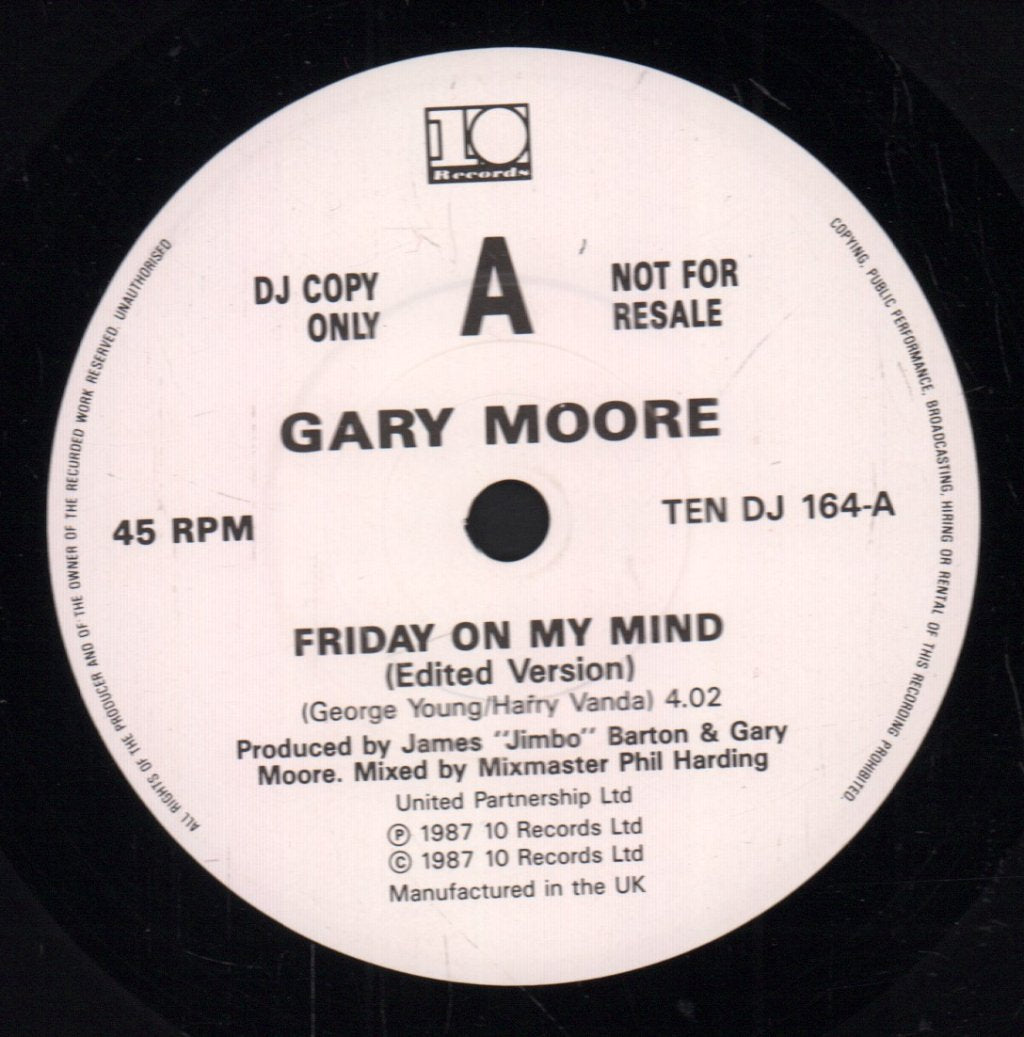 Gary Moore - Friday On My Mind - 7 Inch