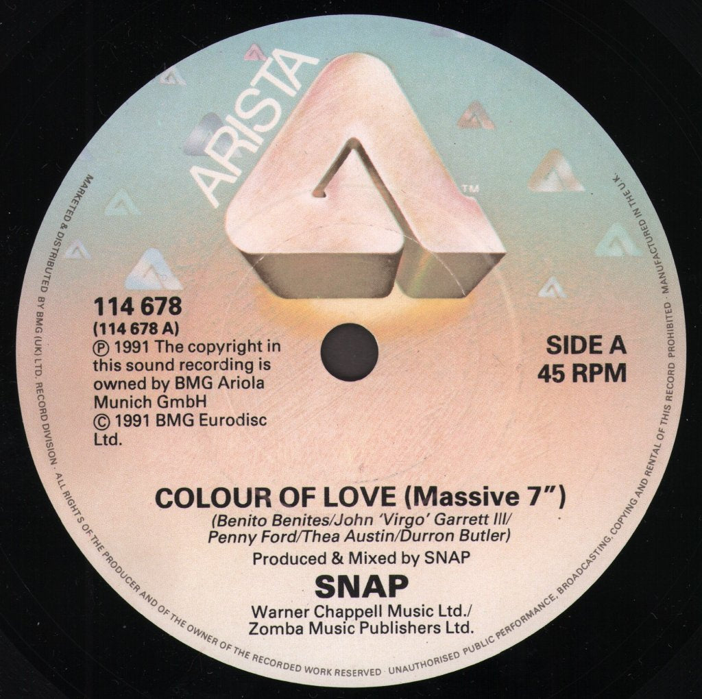 Snap - Colour Of Love - 7 Inch