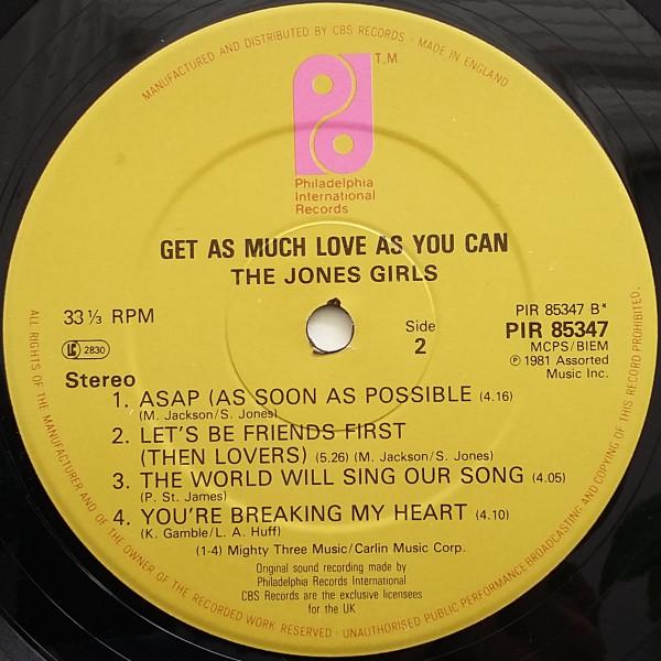 Jones Girls - Get As Much Love As You Can - Lp