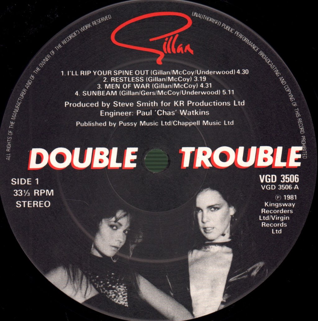 Gillan - Double Trouble - Double Lp