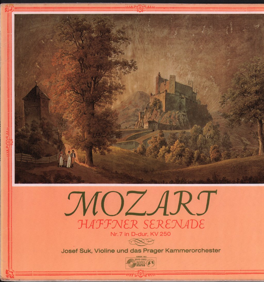 Josef Suk / Prague Chamber Orchestra - Mozart - Haffner Serenade No 7 in D-dur, KV 250 - Lp