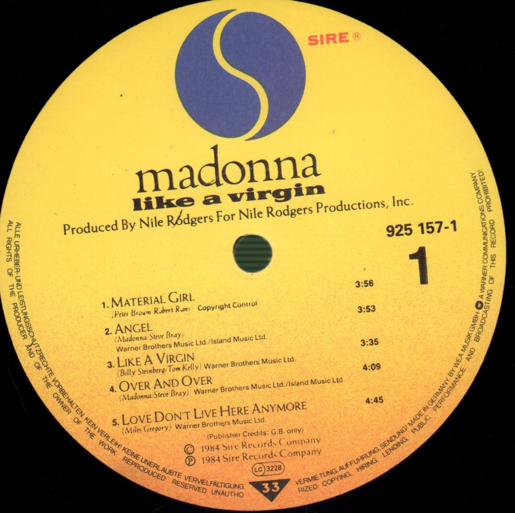 Madonna - Like A Virgin - Lp