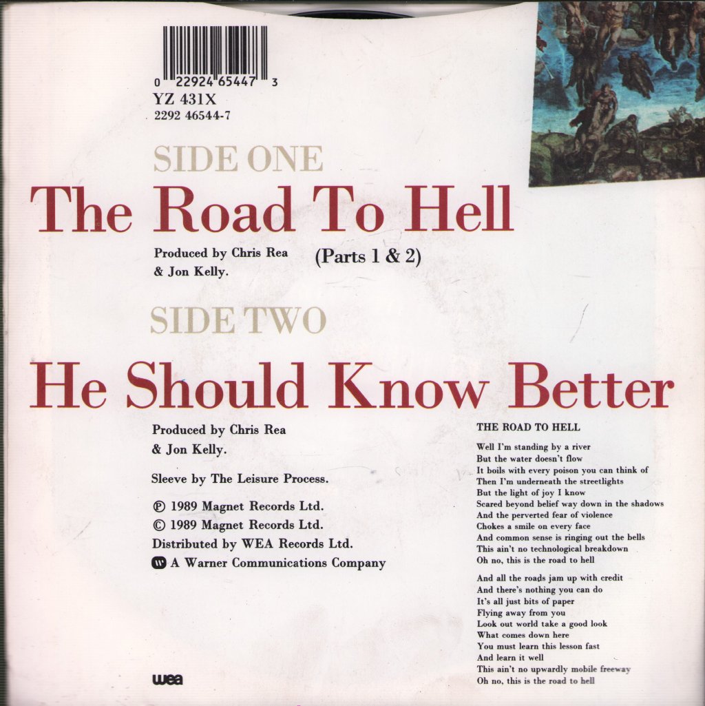 Chris Rea - Road To Hell - 7 Inch