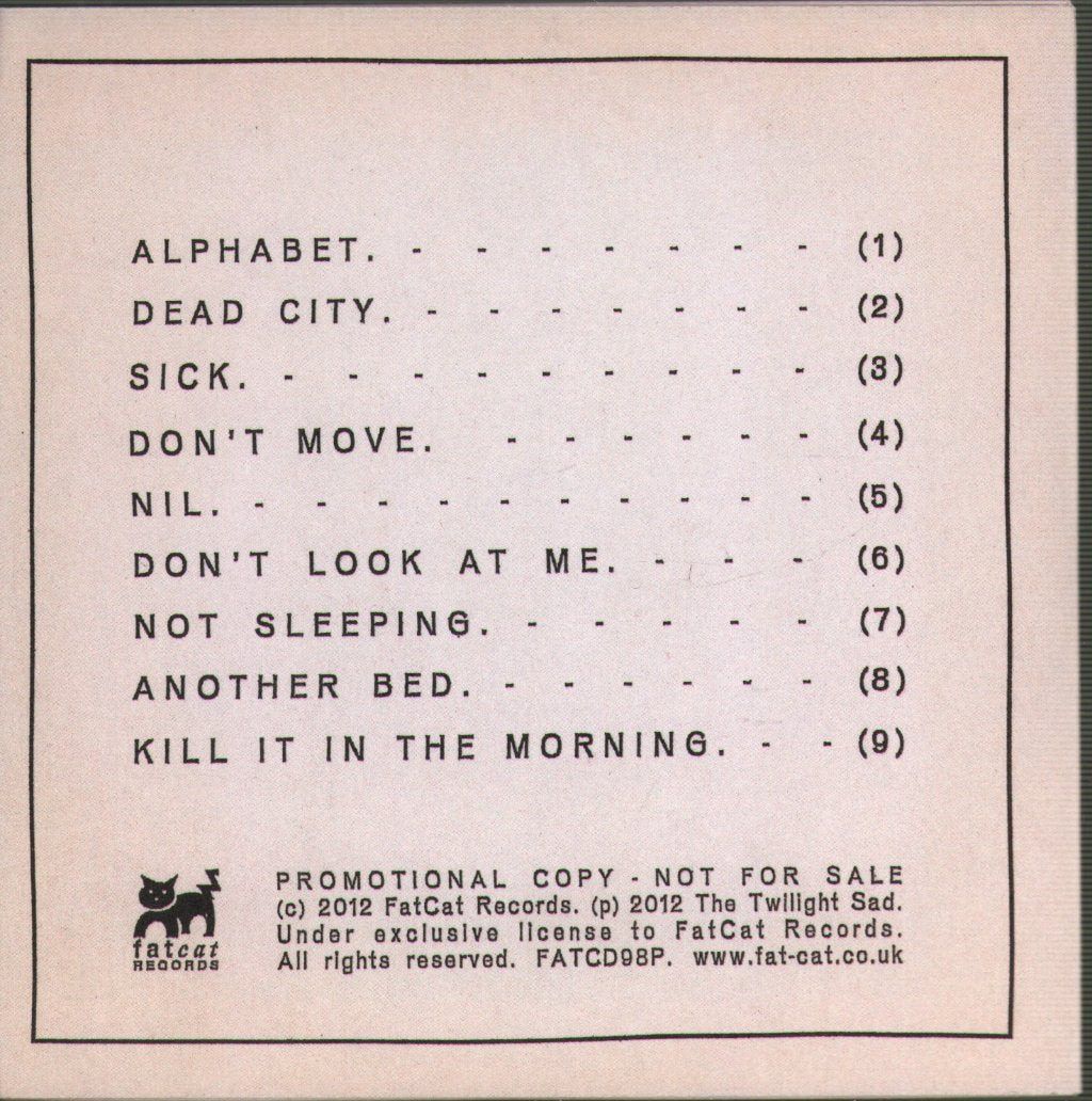 Twilight Sad - No One Can Ever Know - Cd