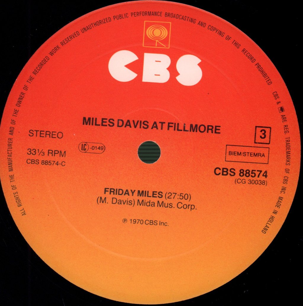 Miles Davis - Miles Davis At Fillmore - Double Lp