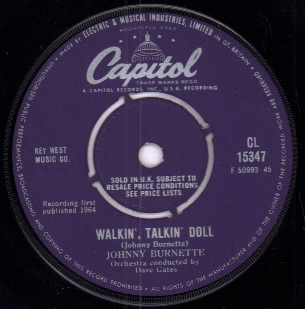 Johnny Burnette - Walkin', Talkin' Doll - 7 Inch