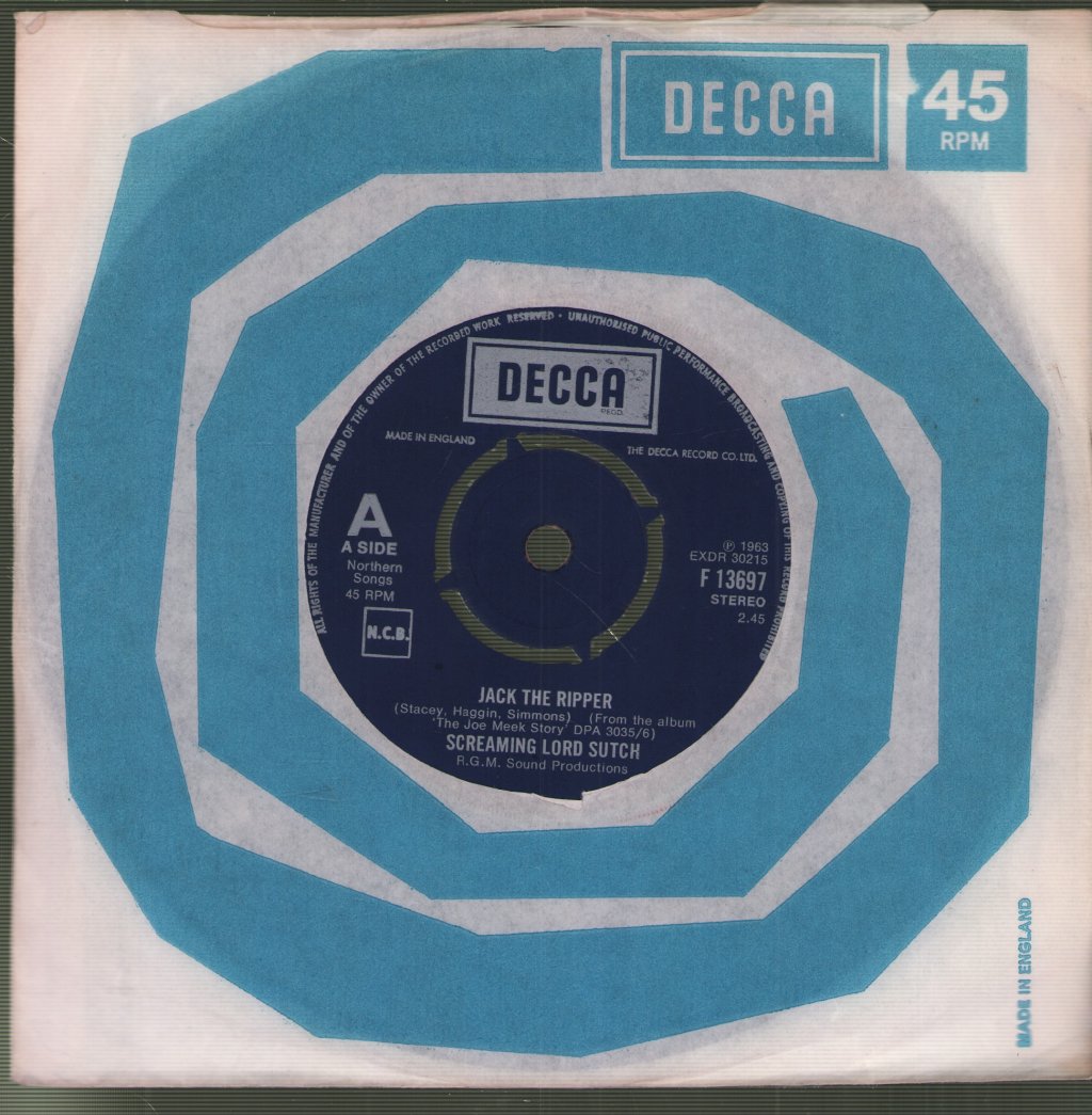 Screaming Lord Sutch - Jack The Ripper - 7 Inch