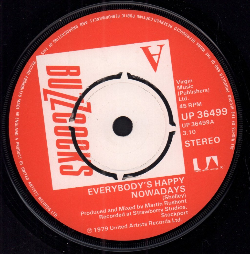Buzzcocks - Everybody's Happy Nowadays - 7 Inch