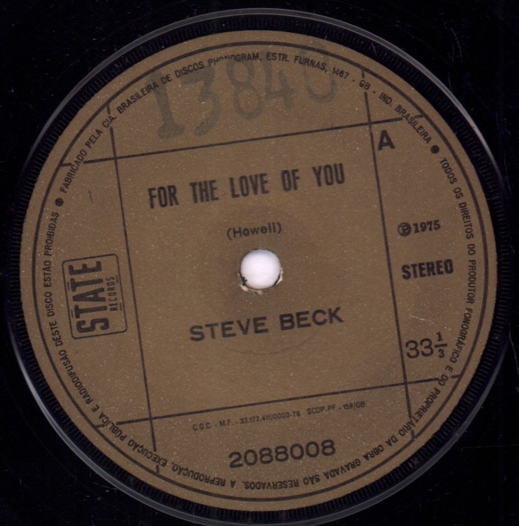 Steve Beck - For The Love Of You - 7 Inch