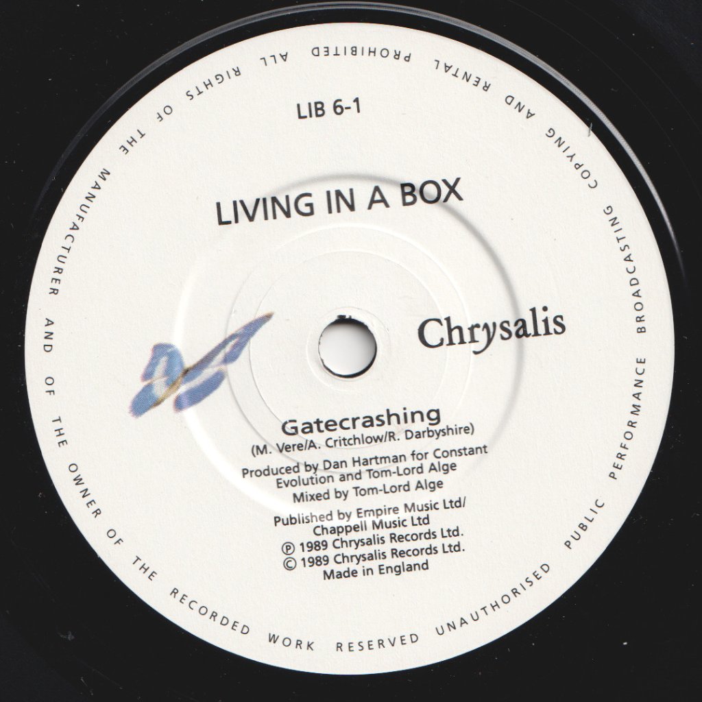 Living In A Box - Gatecrashing - 7 Inch