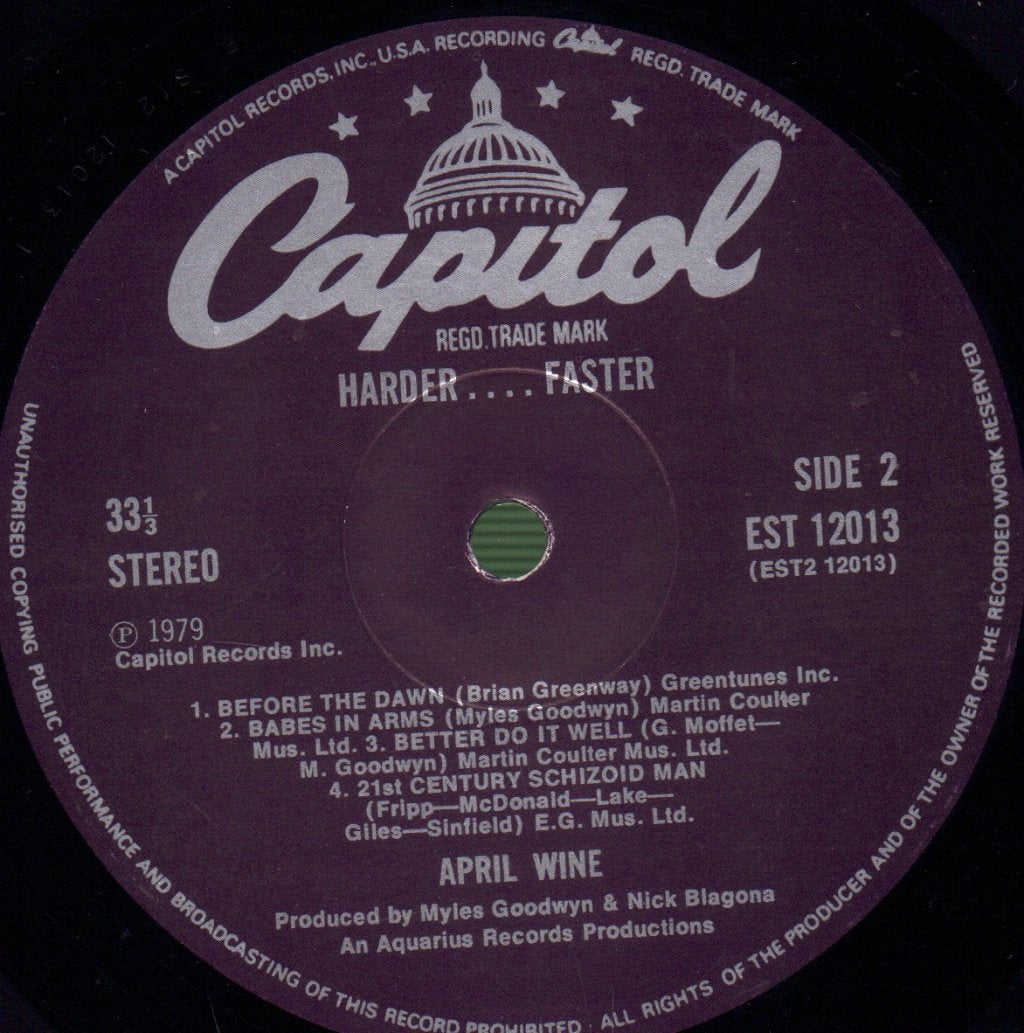 April Wine - Harder....Faster - Lp
