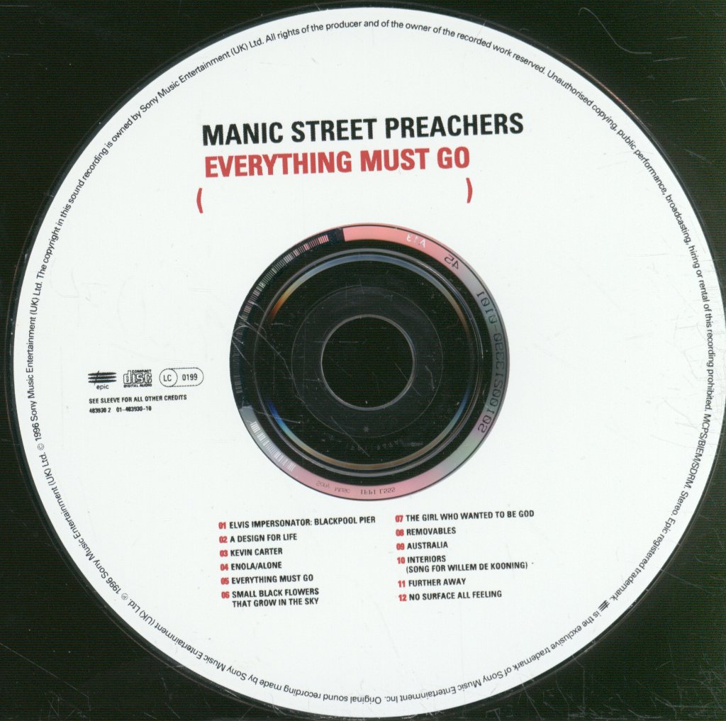 Manic Street Preachers - Everything Must Go - Cd