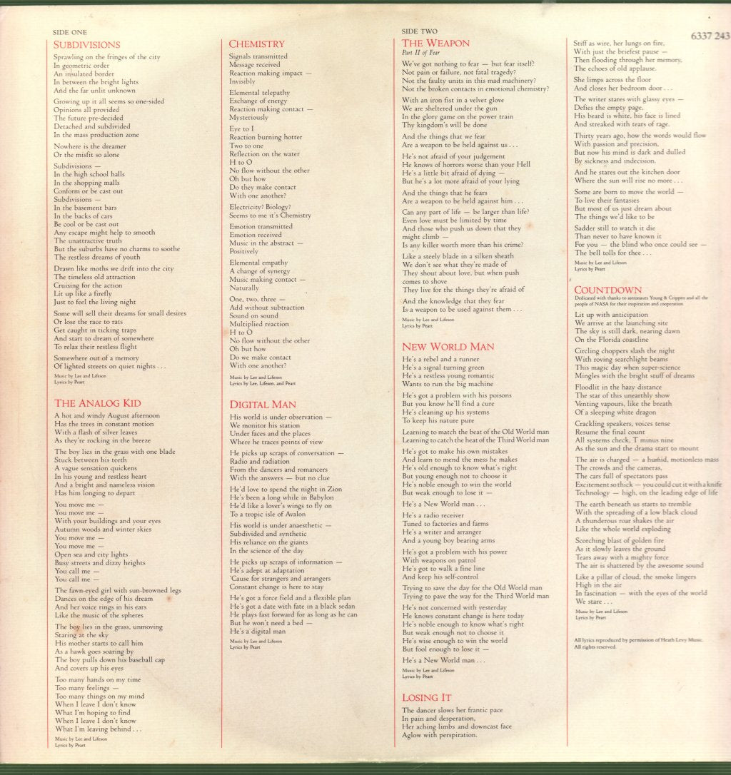 Rush - Signals - Lp