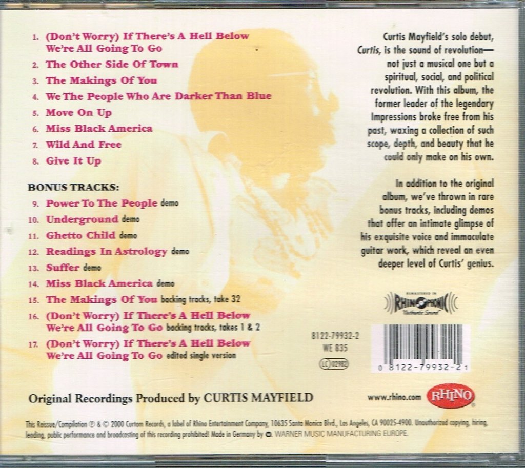 Curtis Mayfield - Curtis - Cd
