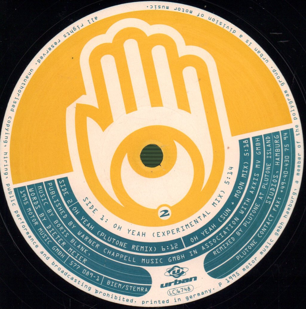 Plutones / Yello - Oh Yeah - 12 Inch