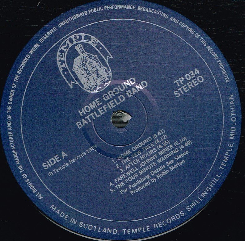 Battlefield Band - Home Ground : Live From Scotland - Lp