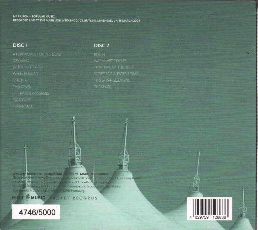 Marillion - Popular Music - Double Cd