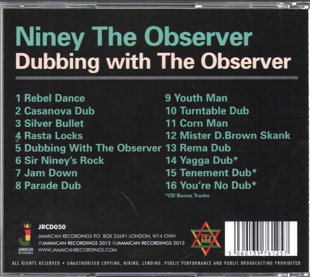 Observer Allstars - Dubbing With The Observer - Cd